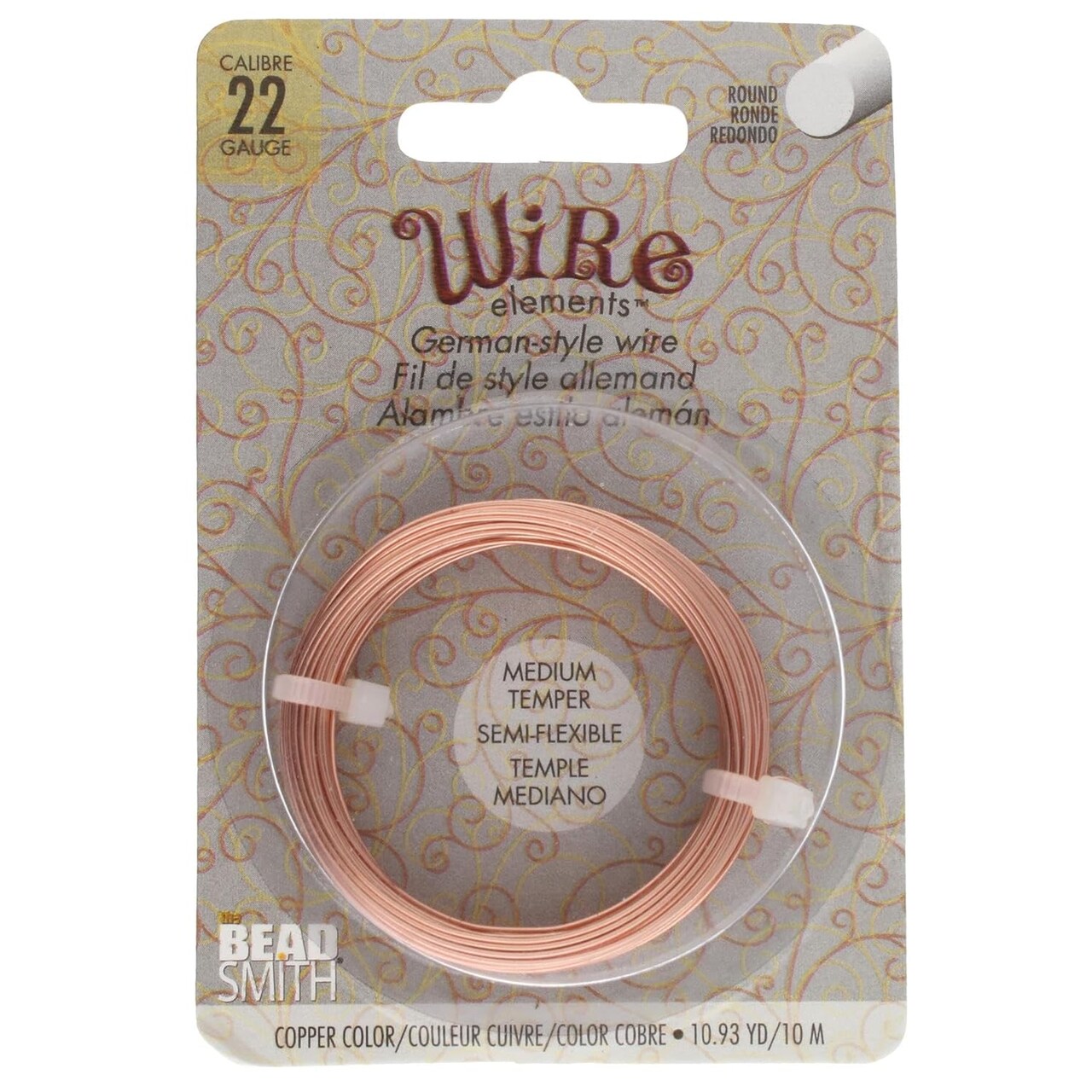The Beadsmith German-Style Jewelry Wire – Copper Core, Copper Plated -Beading Wire Used to Jewelry Making, Wire Wrapping, Sculpting, Floral, and DIY Arts & Crafts